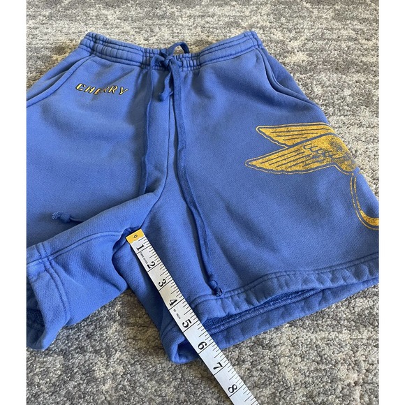 Cherry LA Los Angeles Mens S Shorts Blue Drawstring Pockets Logo New M9 - Picture 6 of 11